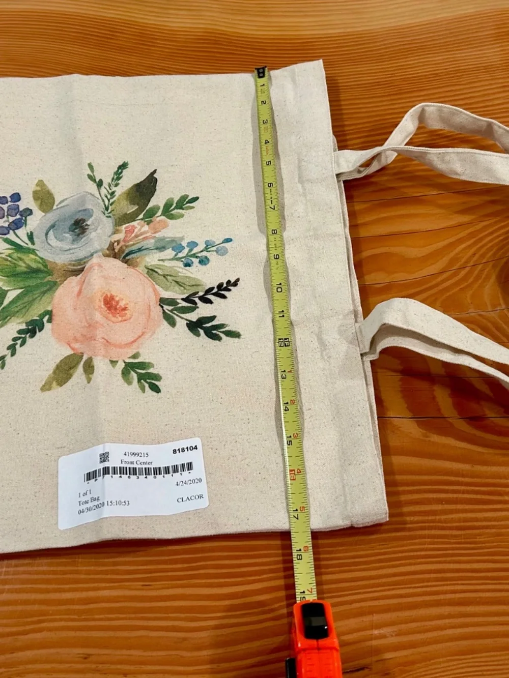 Floral Canvas Tote - Picture 3 of 5
